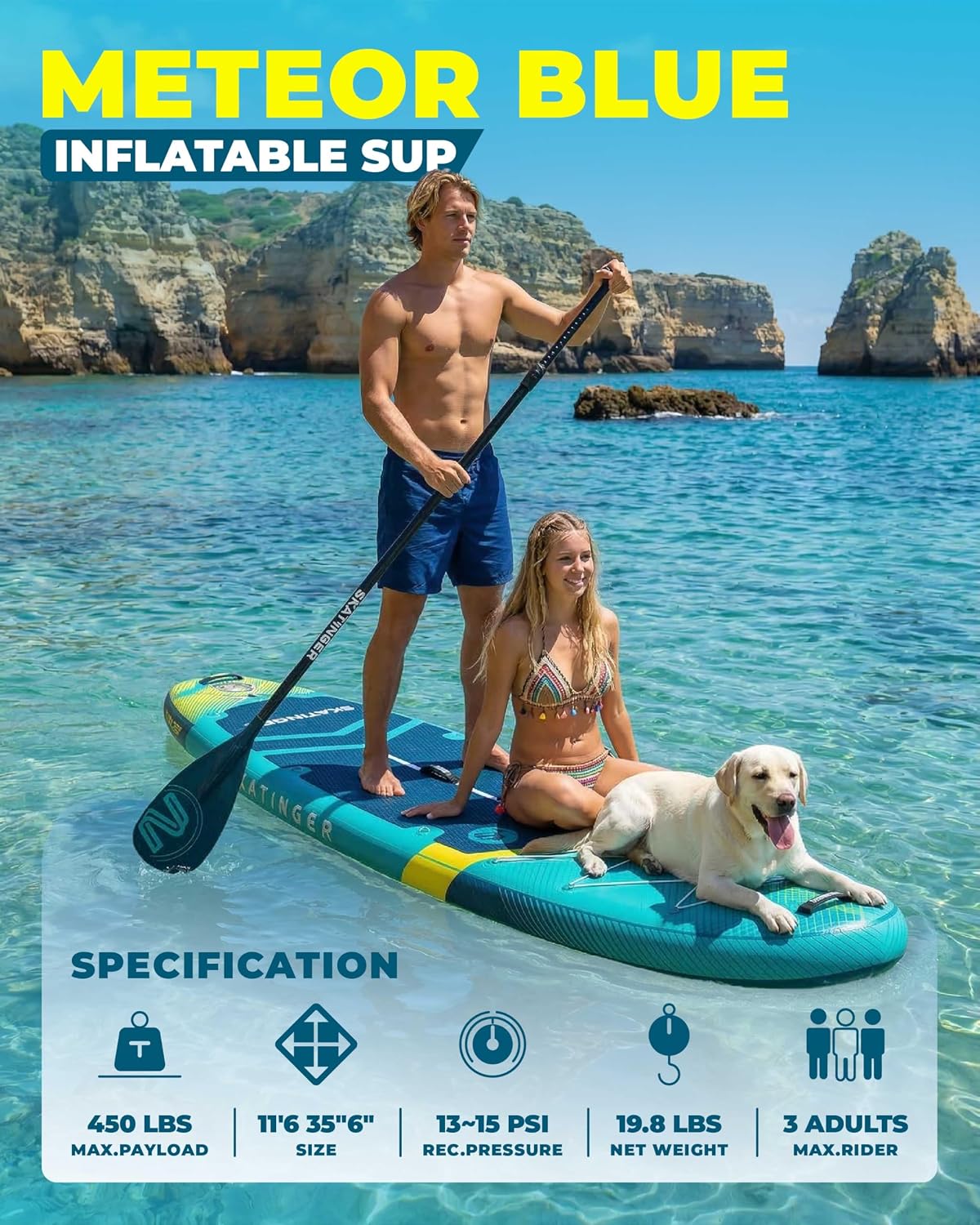 Skatinger 11'6×35" Super Wide Inflatable Paddle Board